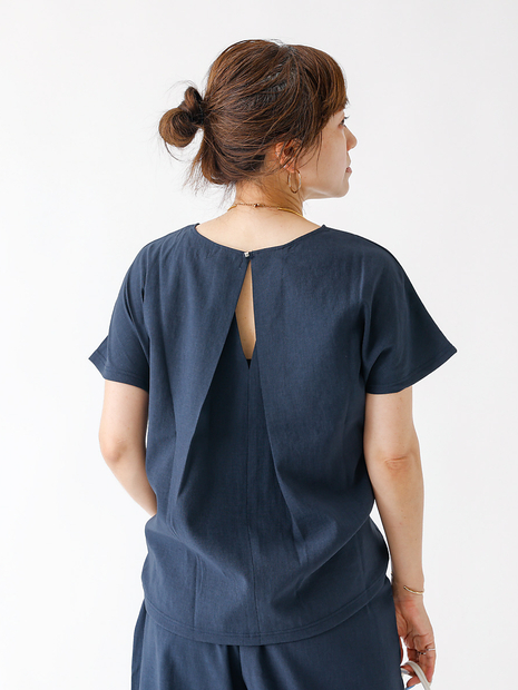 DESIGNWORKS / デザインワークス 【セットアップ対応】リネン調バックタックブラウス セットアップ対応】リネン調バックタックブラウス｜DESIGNWORKS