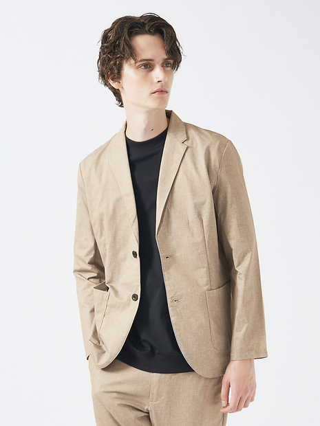 Mサイズ　18700円　New Heights.　日本製　長袖ジャケット COTTON POPLIN JACKET WITH FRONT EDGE STITCH(S Gray): Vintage