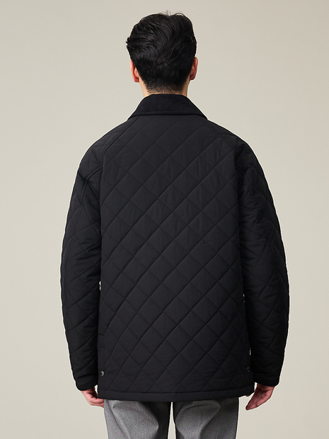 コーデュロイ襟】ラグラン 中綿キルティング ジャケット - Stock 